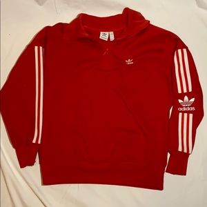 Red Adidas Women’s Size Medium Quarterzip